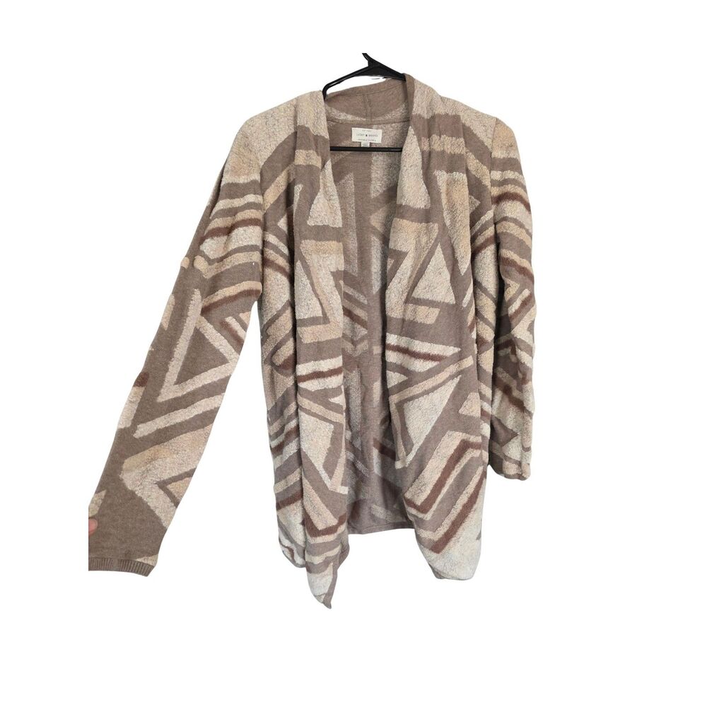 Lucky Brand Geometric Pattern Sweater Shades of Brown Size S